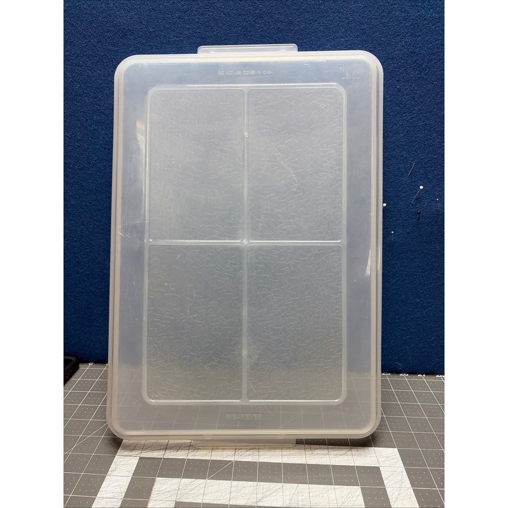 WearEver Plastic Replacement Lid Clear Frosted Rectangular Pan Cover ONLY